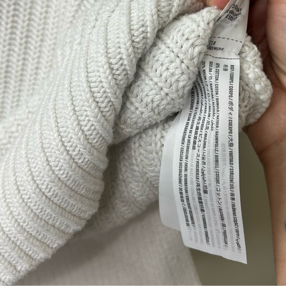 Abercrombie Fitch Sweater Vest Oversized Sz M Cable Fisherman Knit Tennis - Picture 3 of 4